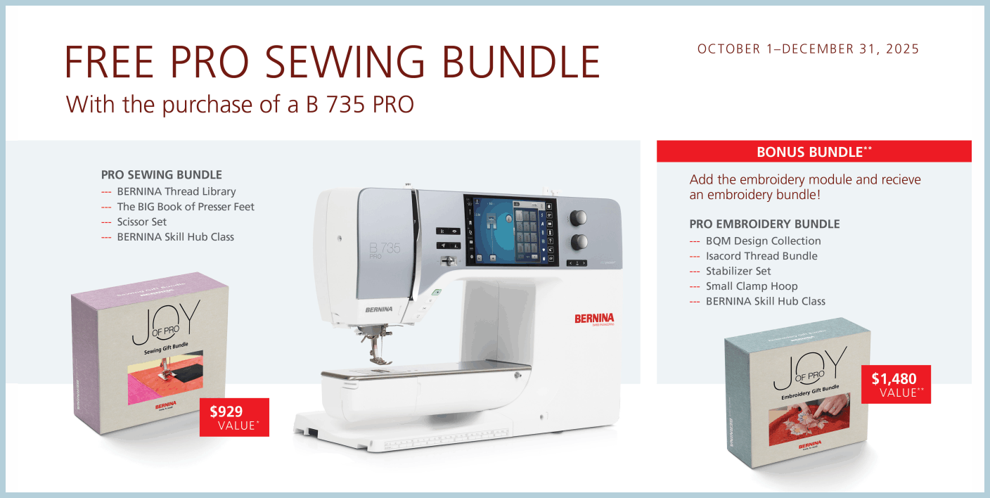 Link to BERNINA website - B 735 Bundle