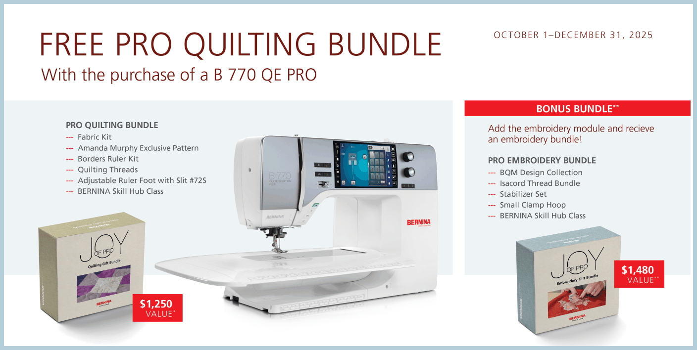 Link to BERNINA website - B 770 Bundle
