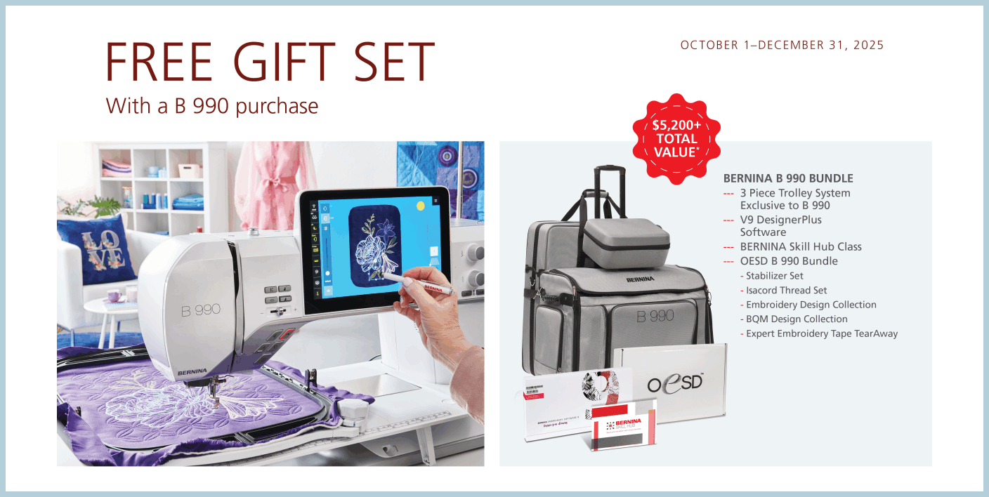 Link to BERNINA website - B 990 Bundle